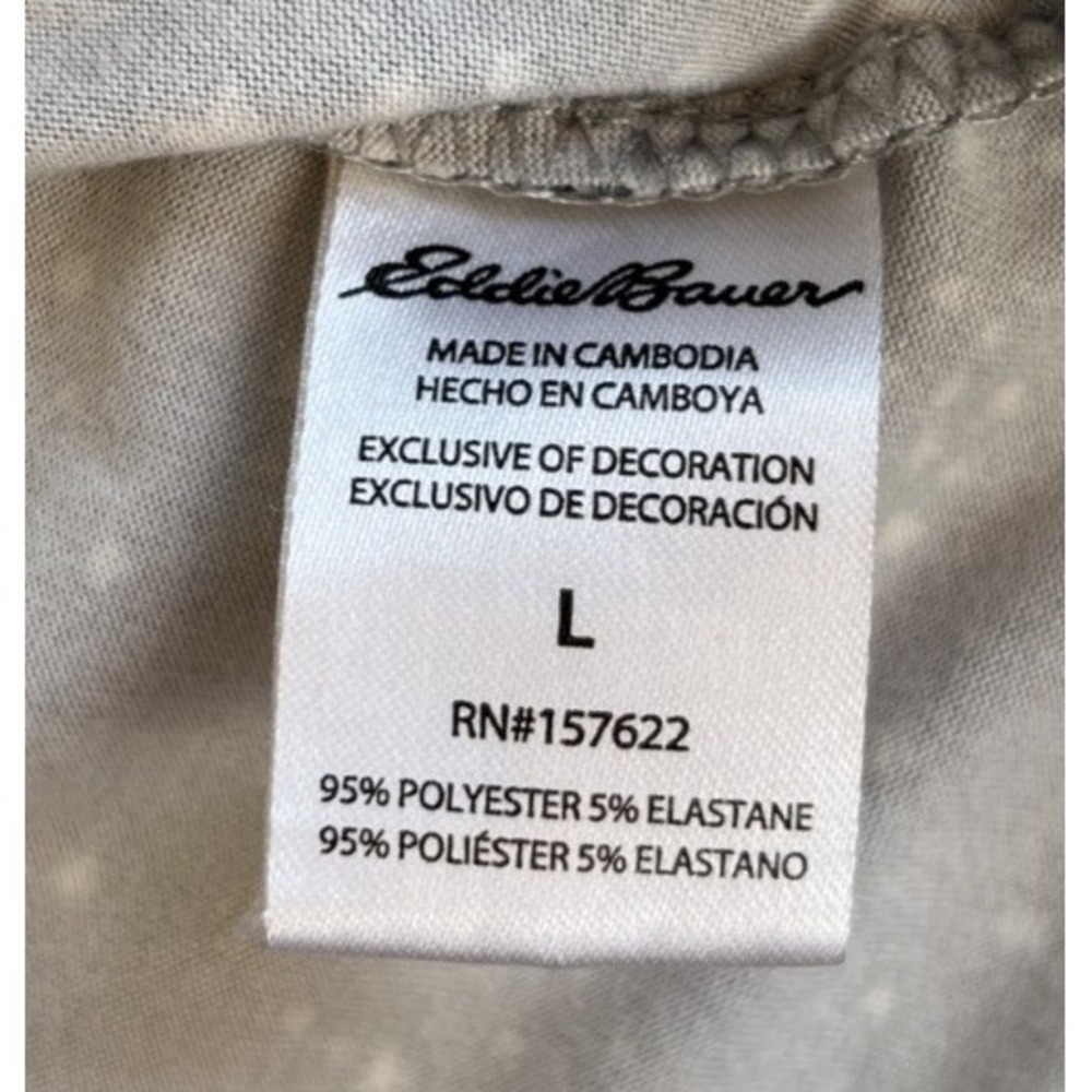 Eddie Bauer Pajama Top Women's Large Gray Star - Picture 6 of 11